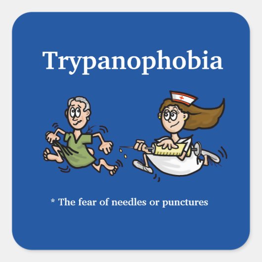 Funny Trypanophobia (Angst vor Needles) Stickers (Vorderseite)