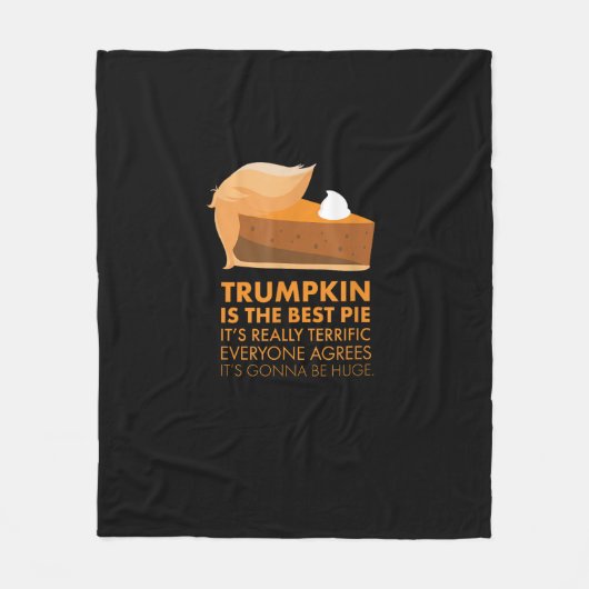 Funny Tshirt Pumpkin Pie Erntedank Fall Fleecedecke (Vorderseite)