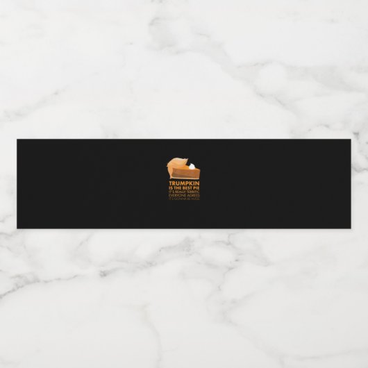 Funny Tshirt Pumpkin Pie Erntedank Fall Wasserflaschenetikett (Einzelnes Label)