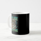 Funny Tummy Ache Survivor Cat Meme Sprichwort Cats Kaffeetasse (Vorderseite Links)
