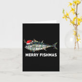 Funny Tuna Fisch Weihnachtsmann Weihnachten Weihna Karte (Gelbe Blume)