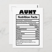 Funny Tunt Nutrition Fakten Postkarte (Vorne/Hinten)