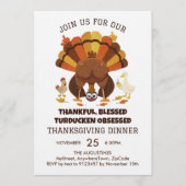 Funny Turducken Thanksgiving Dinner Einladung (Vorderseite)