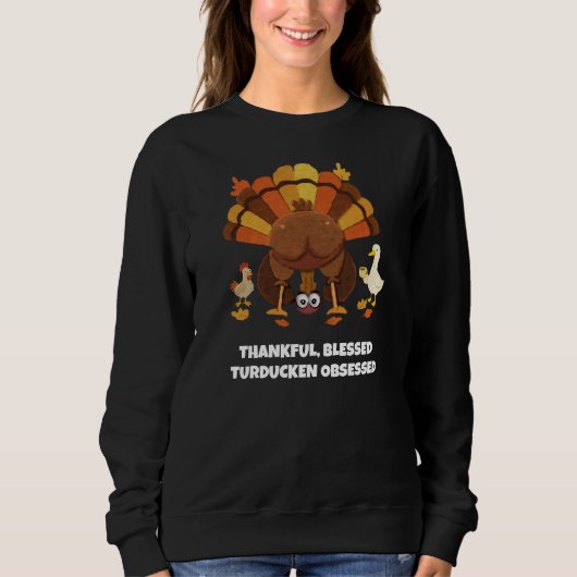 Funny Turducken Thanksgiving Sweatshirt (Vorderseite)