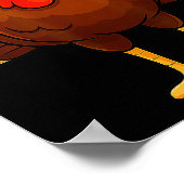 Funny Turkey Body Costume Thanksgiving Men Women K Poster (Ecke)