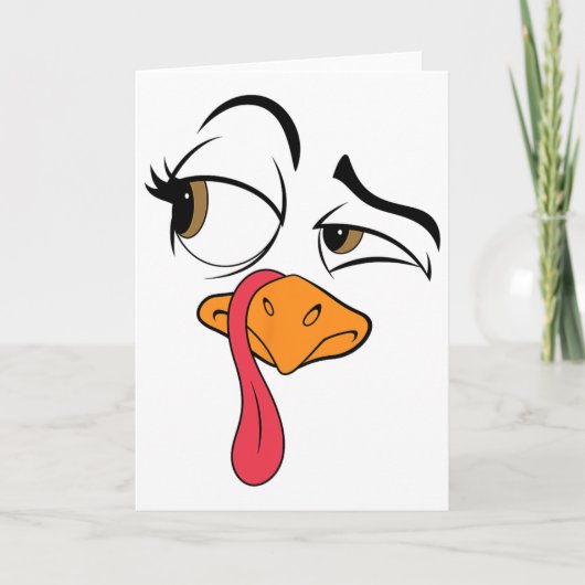 Funny Turkey Cool Türkei Erntedank Kostüme Männer Karte (Vorderseite)