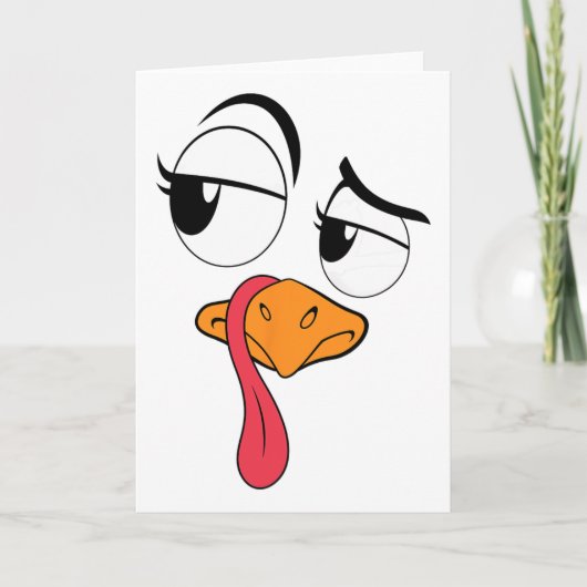 Funny Turkey Cool Türkei Erntedank Kostüme Männer Karte (Vorderseite)