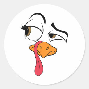 Funny Turkey Cool Türkei Erntedank Kostüme Männer Runder Aufkleber