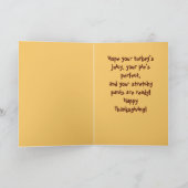 Funny Turkey Day Card – Hilarious Thanksgiving Hum Karte (Innenseite)