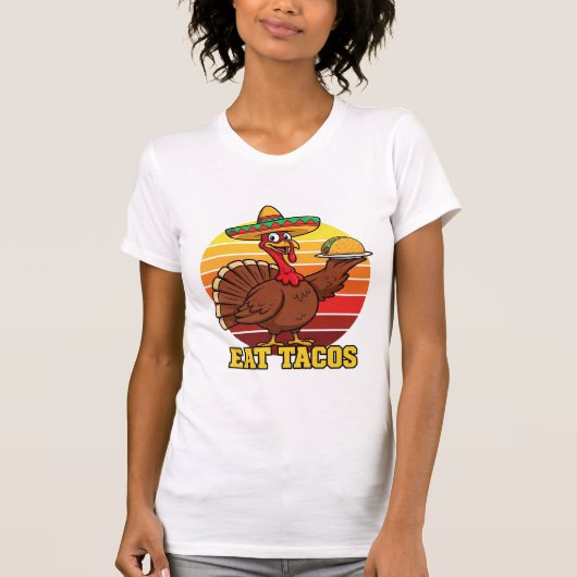 Funny Turkey Eat Tacos Thanksgiving Shirt Mexican (Vorderseite)
