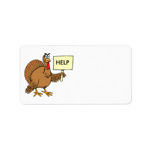 Funny Turkey Erntedank Address Stickers Hilfe Adressaufkleber