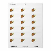 Funny Turkey Erntedank Address Stickers Hilfe Adressaufkleber (Vorne)