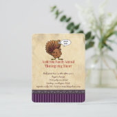 Funny Turkey Erntedank Dinner Einladung (Stehend Vorderseite)