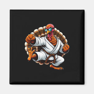 Funny Turkey Erntedank Karate Judo Martial Arts Magnet
