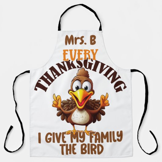 Funny Turkey Erntedank Schürze (Vorderseite)