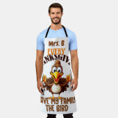 Funny Turkey Erntedank Schürze (Getragen)