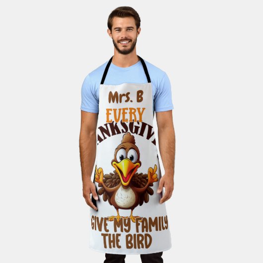 Funny Turkey Erntedank Schürze (Getragen)