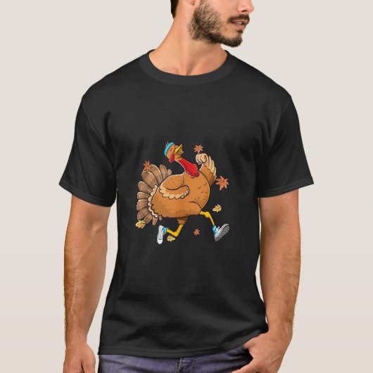 Funny Turkey Erntedank sein Leng Day Workout Exter T-Shirt (Vorderseite)