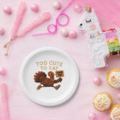 Funny Turkey Escape Oversized T - Shirt.png Pappteller (Party)