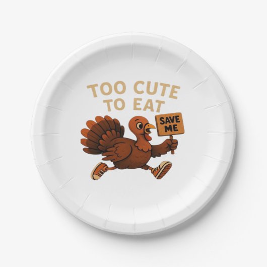 Funny Turkey Escape Oversized T - Shirt.png Pappteller (Vorderseite)