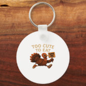 Funny Turkey Escape Oversized T - Shirt.png Schlüsselanhänger (Vorderseite)