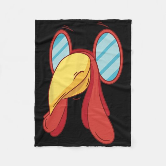 Funny Turkey Face Erntedank Fall Joke Spaß Fleecedecke (Vorderseite)
