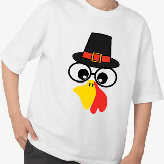 Funny Turkey Face für Erntedank T-Shirt