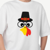 Funny Turkey Face für Erntedank T-Shirt