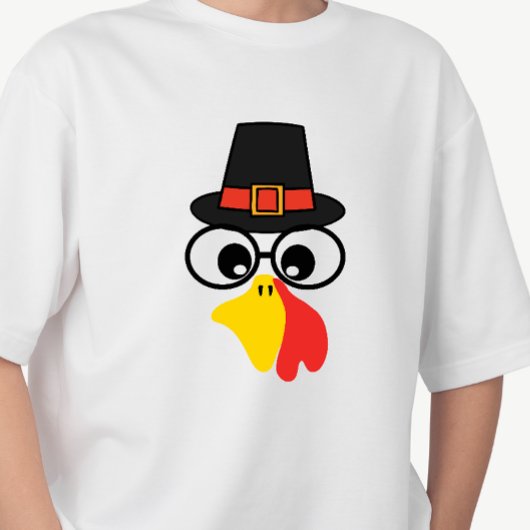 Funny Turkey Face für Erntedank T-Shirt