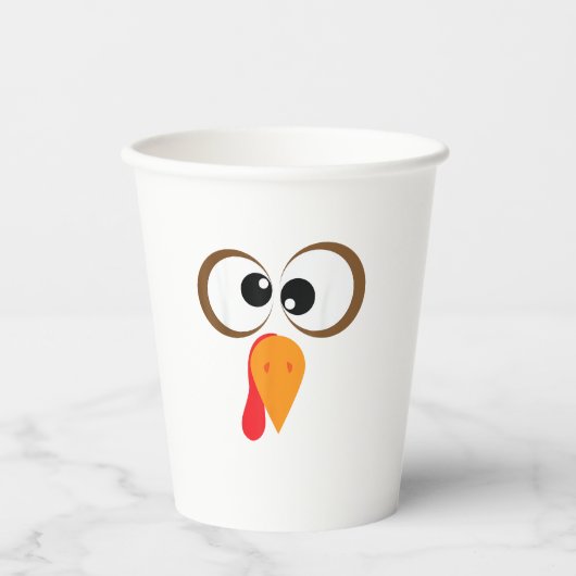 Funny Turkey Familienname Erntedank Türkei Face Fr Pappbecher (Vorderseite)