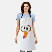 Funny Turkey Familienname Erntedank Türkei Face Fr Schürze (Getragen)