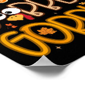 Funny Turkey Gesicht Erntedank Gobble Shirts Holid Poster (Ecke)