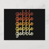 Funny Turkey Gobble Gobble Erntedank Dinner Postkarte (Vorderseite)