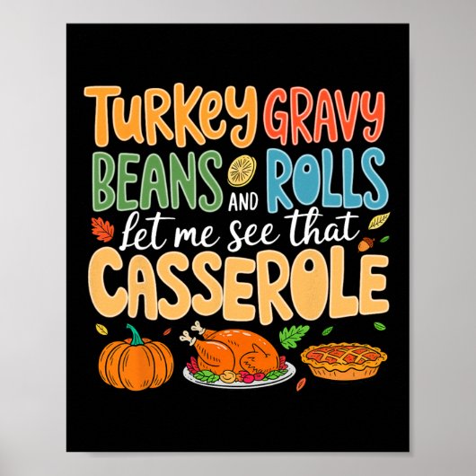 Funny Turkey Gravy Beans And Rolls Let Me See That Poster (Vorne)