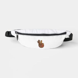 Funny Turkey Hand Erntedank Retro Vintag Top L Bauchtasche
