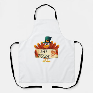 Funny Turkey Iss Pizza Erntedank Day Schürze