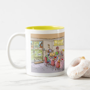 FUNNY TÜRKEY KIDS ERNTEDANK GIFT ZWEIFARBIGE TASSE