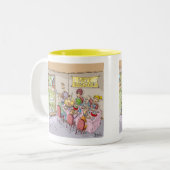 FUNNY TÜRKEY KIDS ERNTEDANK GIFT ZWEIFARBIGE TASSE (Vorderseite Links)