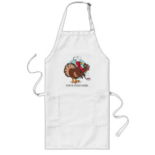 Funny Turkey Koch Vintager Cartoon Custom Lange Schürze