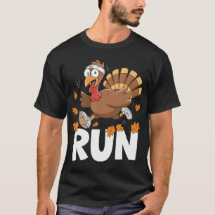 Funny Turkey Lauf Erntedank Kostüm Laufen T-Shirt