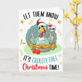 Funny Turkey Liebe Veganer, Vegan Weihnachten Karte (Gelbe Blume)