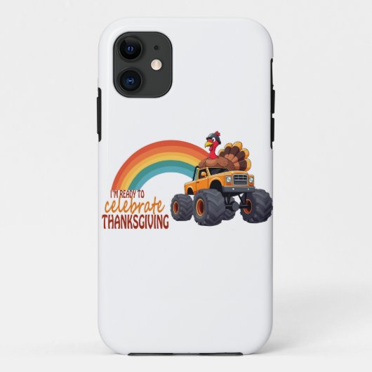 Funny Turkey Monster Truck Erntedank Case (Rückseite)