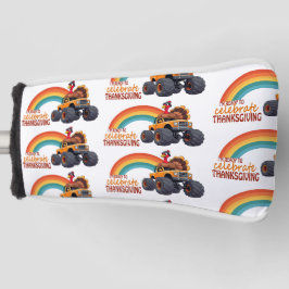 Funny Turkey Monster Truck Erntedank Kopfhaube Golf Headcover