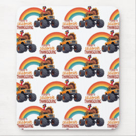 Funny Turkey Monster Truck Erntedank Mouse Pad Mousepad