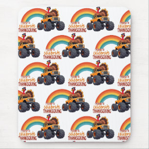 Funny Turkey Monster Truck Erntedank Mouse Pad Mousepad