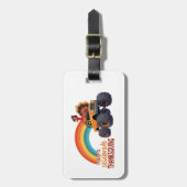 Funny Turkey Monster Truck Erntedank Tag Gepäckanhänger (Vorderseite vertikal)