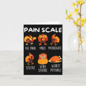 Funny Turkey Pain Scale Thanksgiving Cna Er Nurse Karte (Gelbe Blume)