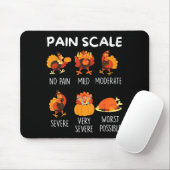 Funny Turkey Pain Scale Thanksgiving Cna Er Nurse  Mousepad (Mit Mouse)
