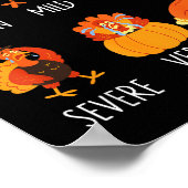 Funny Turkey Pain Scale Thanksgiving Cna Er Nurse  Poster (Ecke)