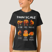 Funny Turkey Pain Scale Thanksgiving Cna Er Nurse T-Shirt (Vorderseite)